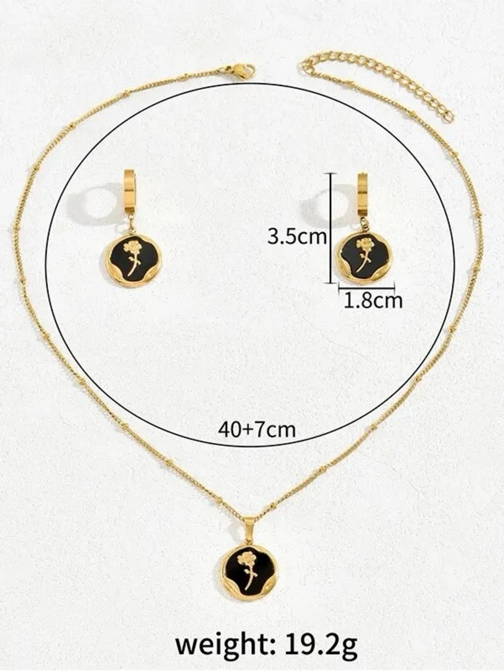 NWT Rose Pattern Jewelry Set - Picture 4 of 4